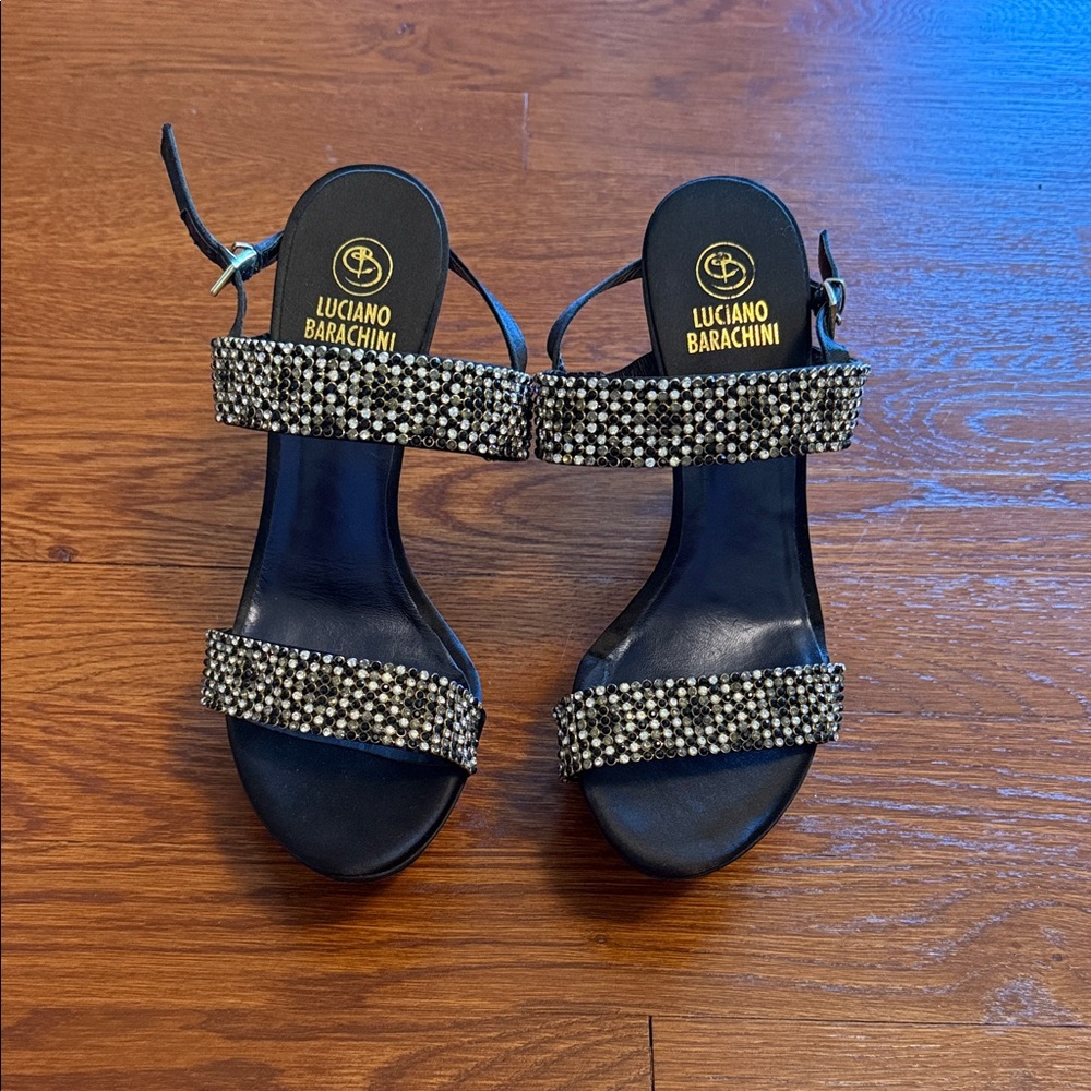Black and Silver Women's Sandals